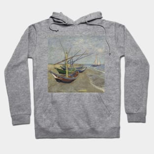 Vincent Van Gogh- Fishing boats on the Beach at Saintes-Maries Hoodie